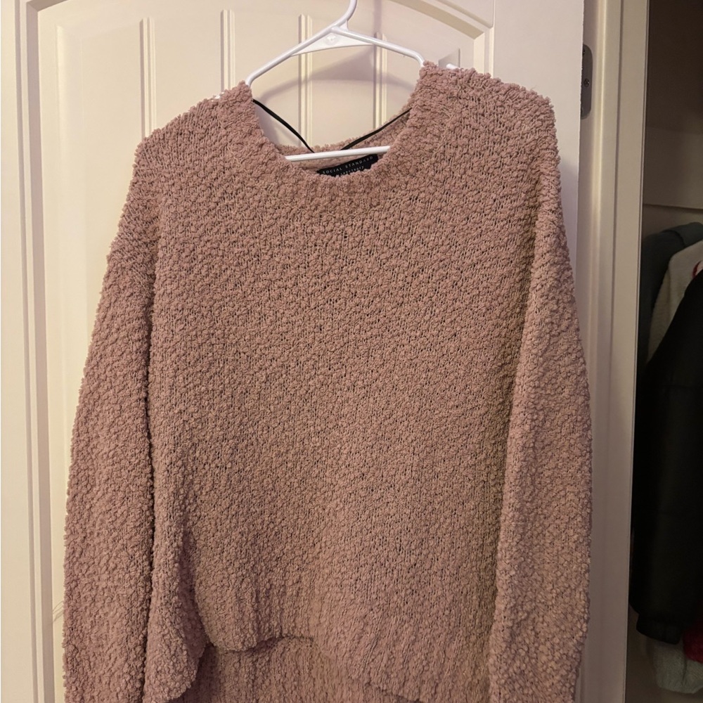 Sanctuary Textured Mauve Sweater